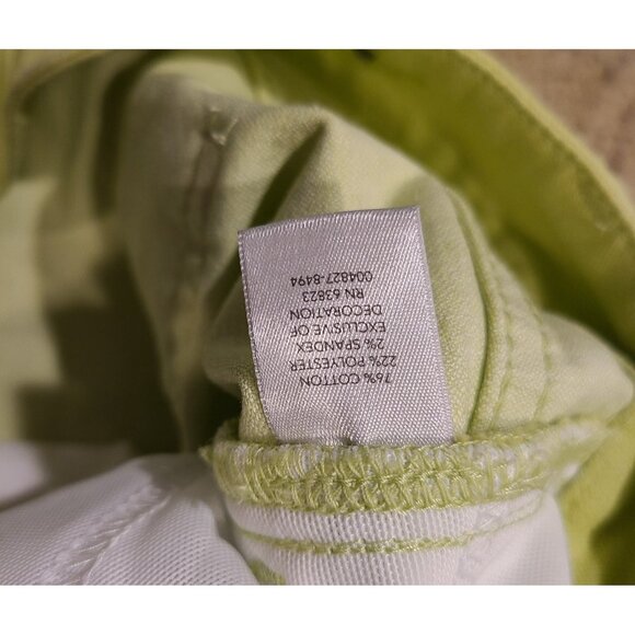 Lot of 3 Christopher Banks Size 12 Pants & Capri Blue Green White Stretch - Picture 10 of 16